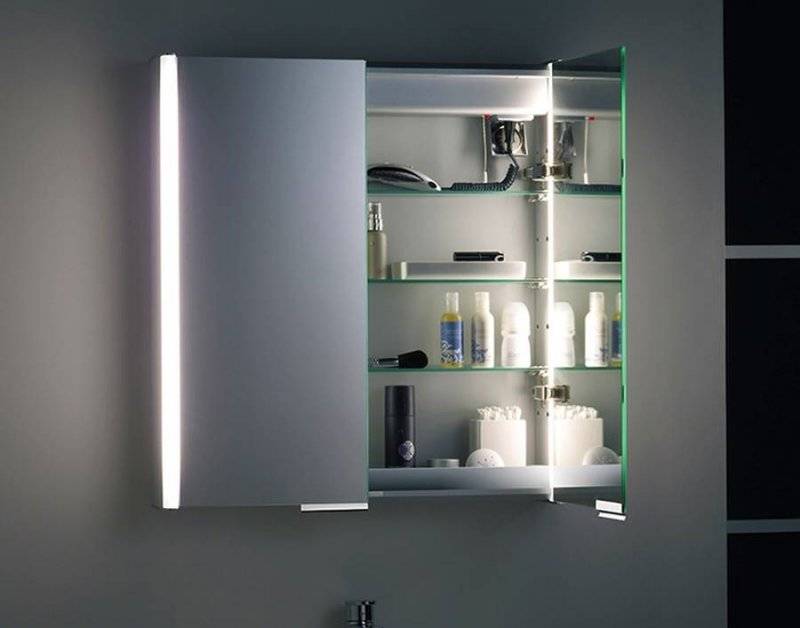 «Стильный и функциональный: плюсы зеркального шкафа для ванной комнаты